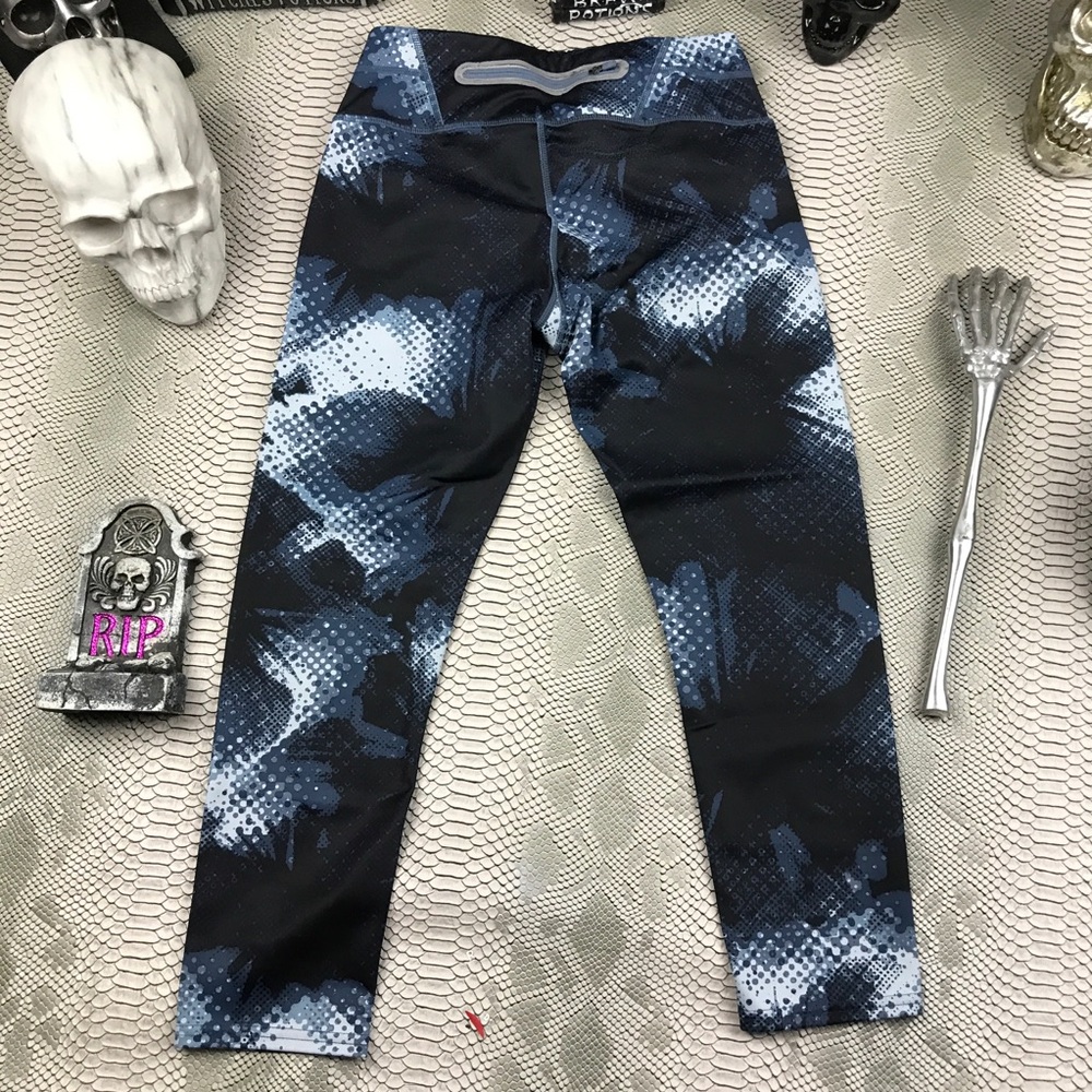 4FOR25 Athleta blue white tye dye dot workout leggings - Picture 5 of 7